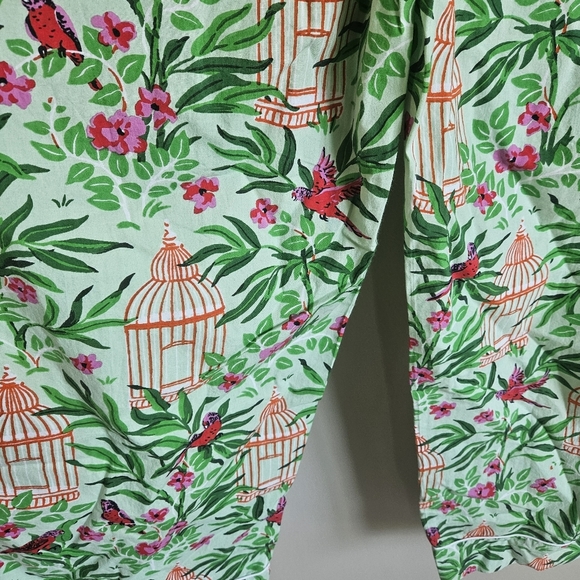 Printfresh Birds of a Feather Cropped Pajama Pants In Kiwi Slice - Picture 10 of 13